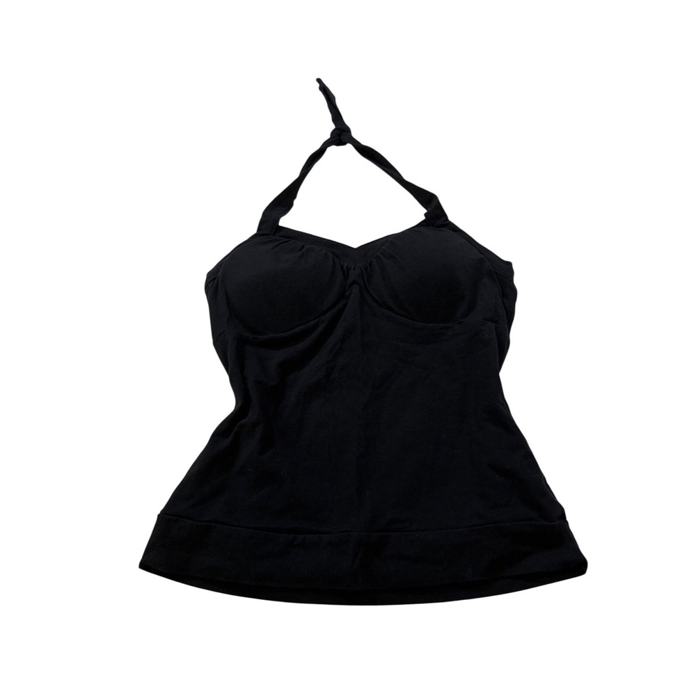 Black Halter Tank Top Sweetheart Summer Basic Minimalist Basic Festival Grunge S